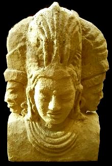 Trimurti des SHIVA, nach einer Darstellung im Hindutempel von Elephanta, Indien, Privatbesitz