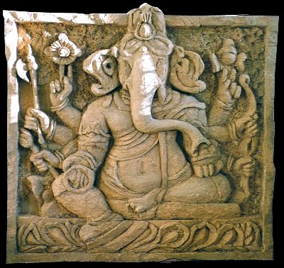 GANESHA, indischer Elefantengott, Ma�e:120x120cm, zu besichtigen im Restaurant SHANTI, Oranienstr. 6, Berlin-Kreuzberg